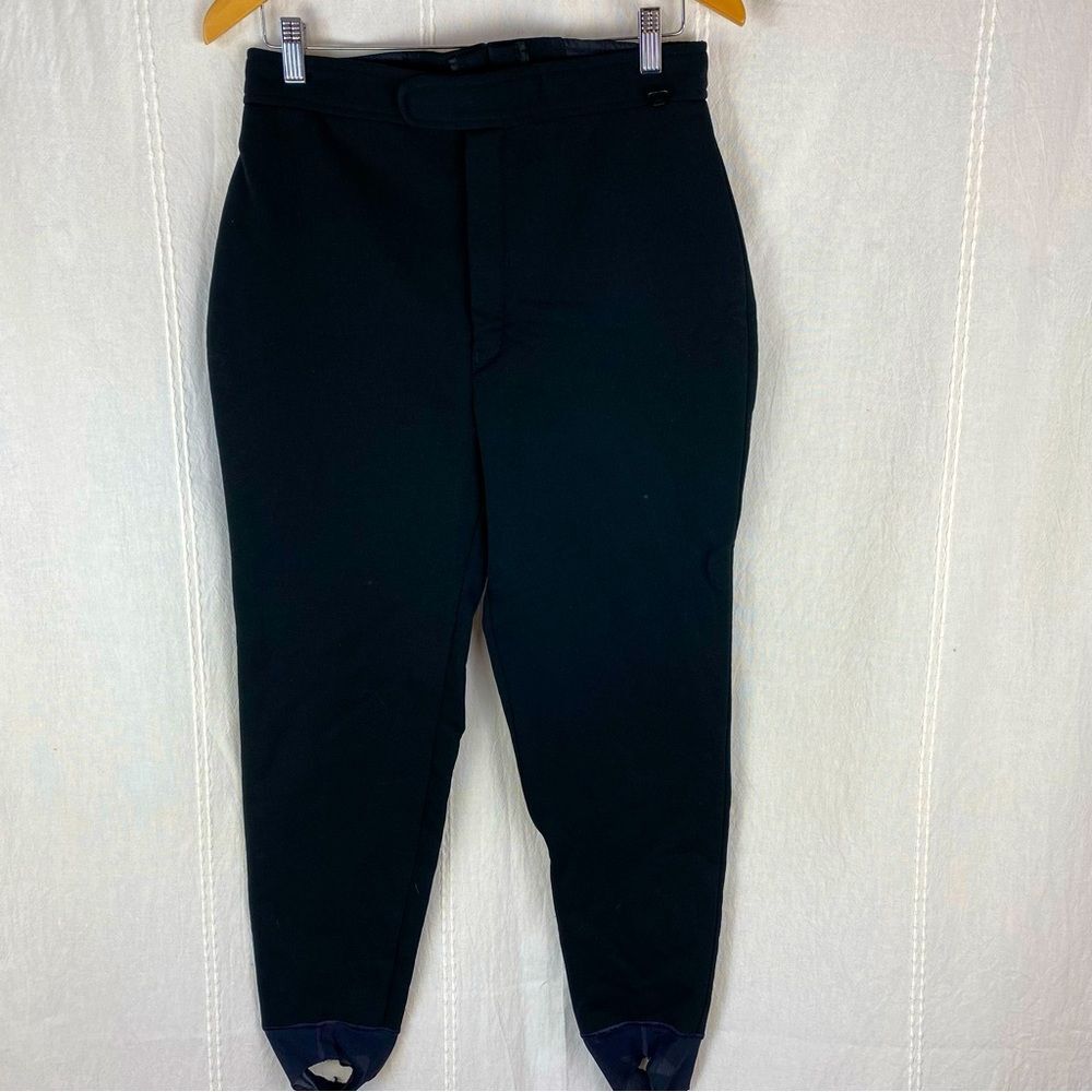 Roffe Vintage Ski Pants Black‎ Stirrup Solo ITB Women's size 14